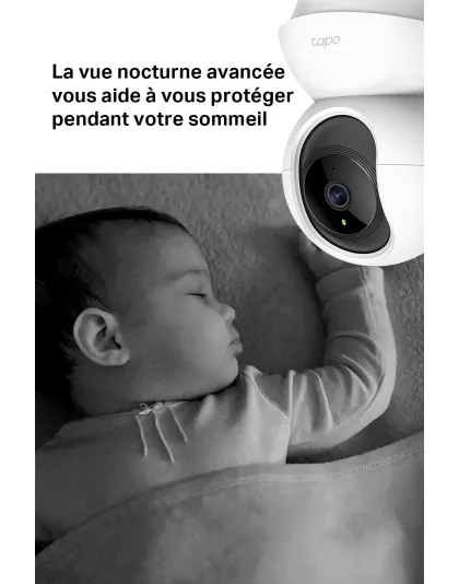 Caméra de Surveillance Intérieure 2K 3MP Connectée 360° - Tapo C210