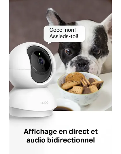 Caméra de Surveillance Intérieure 2K 3MP Connectée 360° - Tapo C210