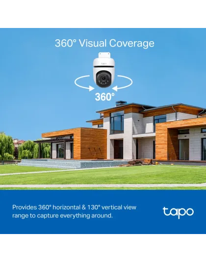 Caméra de Surveillance Extérieure 360° 2K - Tapo C510W