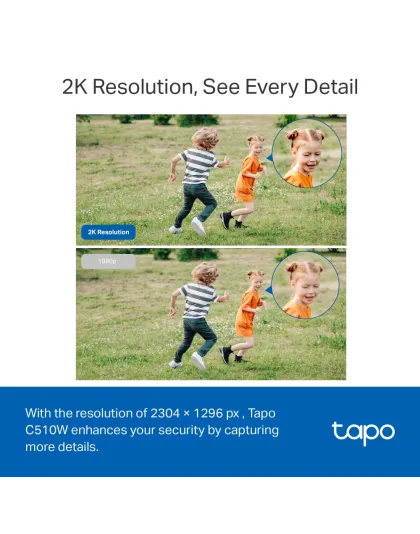Caméra de Surveillance Extérieure 360° 2K - Tapo C510W