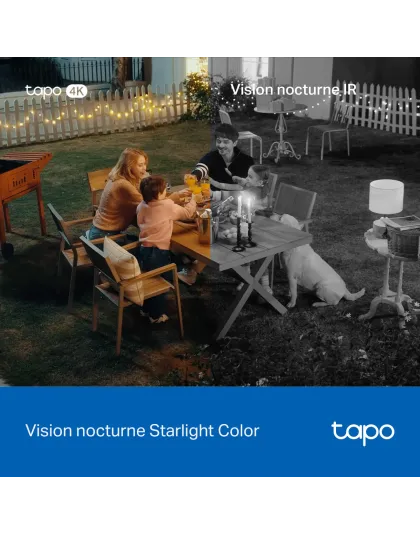 Caméra de Surveillance Solaire 4K Ultra HD IP65 &amp; 360° - Tapo C660 kit