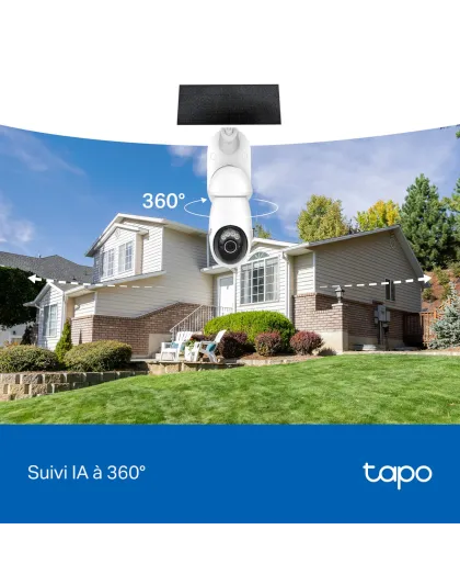Caméra de Surveillance Solaire 4K Ultra HD IP65 &amp; 360° - Tapo C660 kit