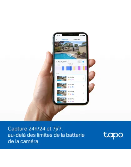 Caméra de Surveillance Solaire 4K Ultra HD IP65 &amp; 360° - Tapo C660 kit